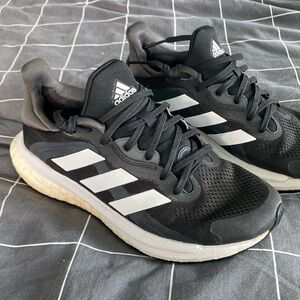 Adidas Solar Glide ST Black Running Sneakers Size 5.5 Stable Frame Primegreen